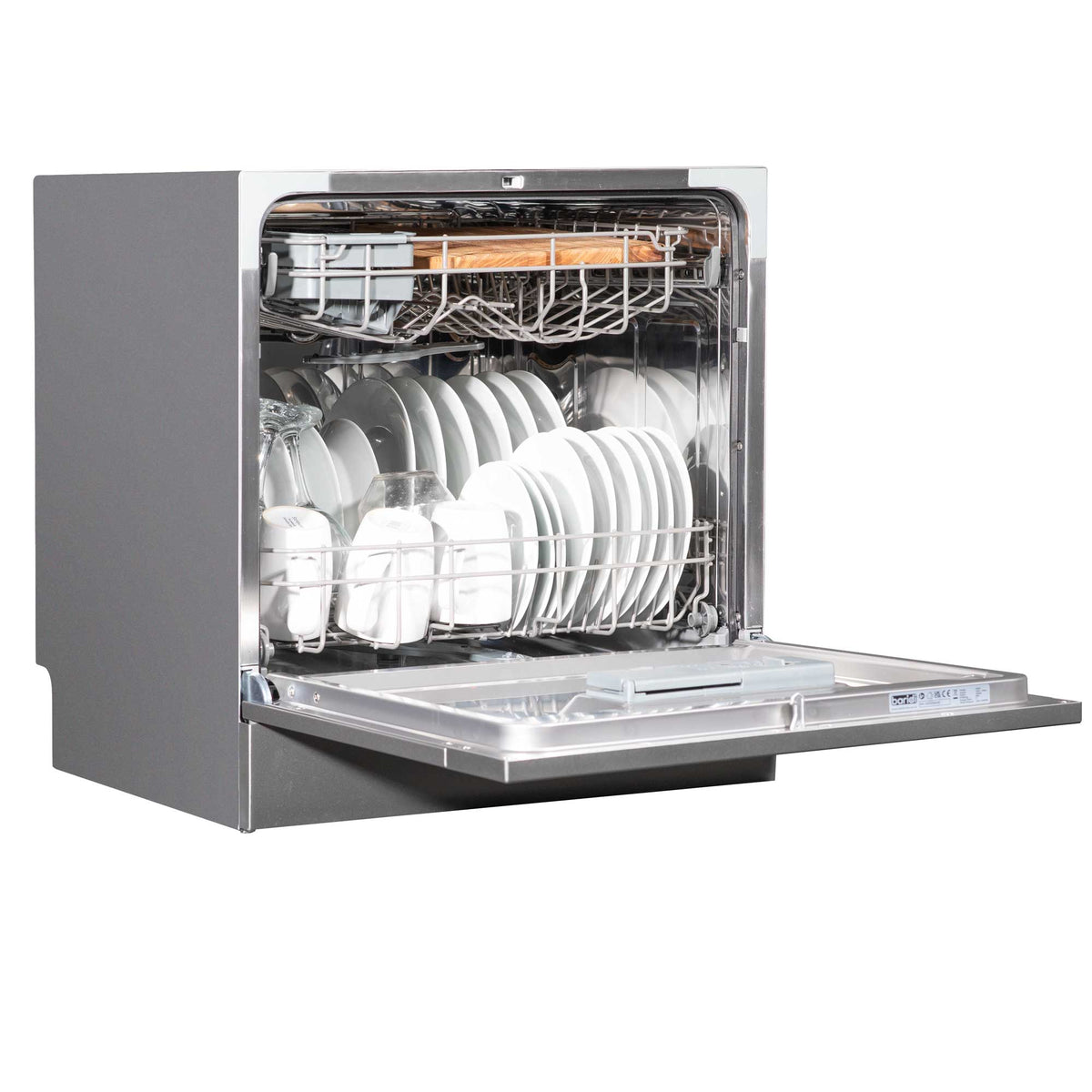 Table top shop dishwasher in cupboard