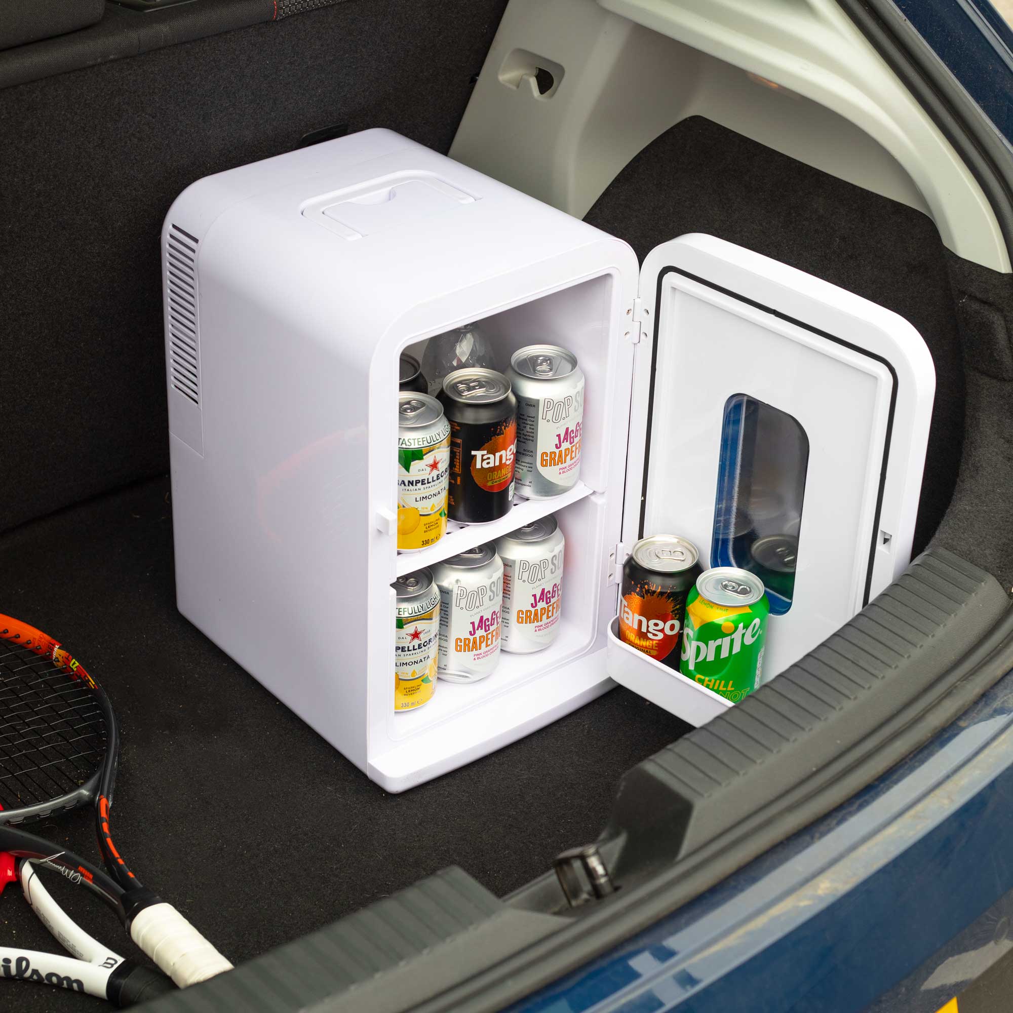 Baridi 15L Mini Fridge Cooler & Warmer, 12V/230V, Perfect for Cars, Bedrooms, Camping, White - DH94 - Dellonda