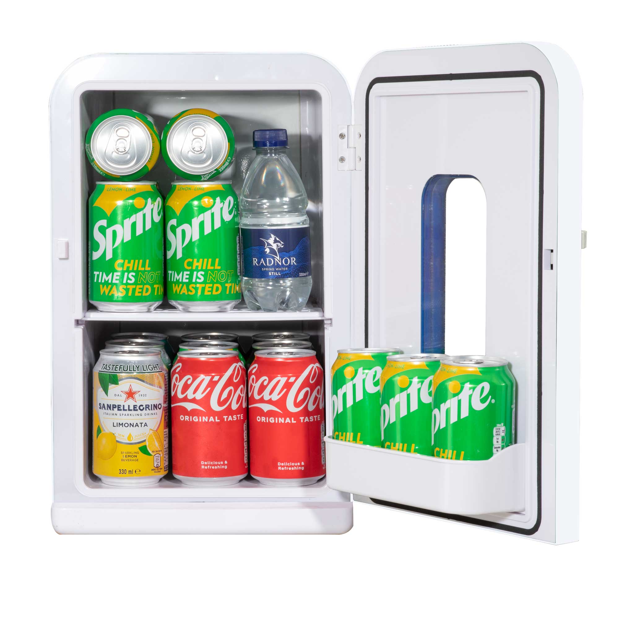 Baridi 15L Mini Fridge Cooler & Warmer, 12V/230V, Perfect for Cars, Bedrooms, Camping, White - DH94 - Dellonda