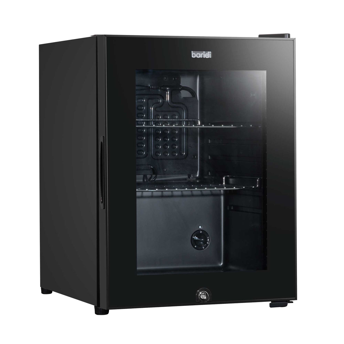 Glass door on sale led mini fridge