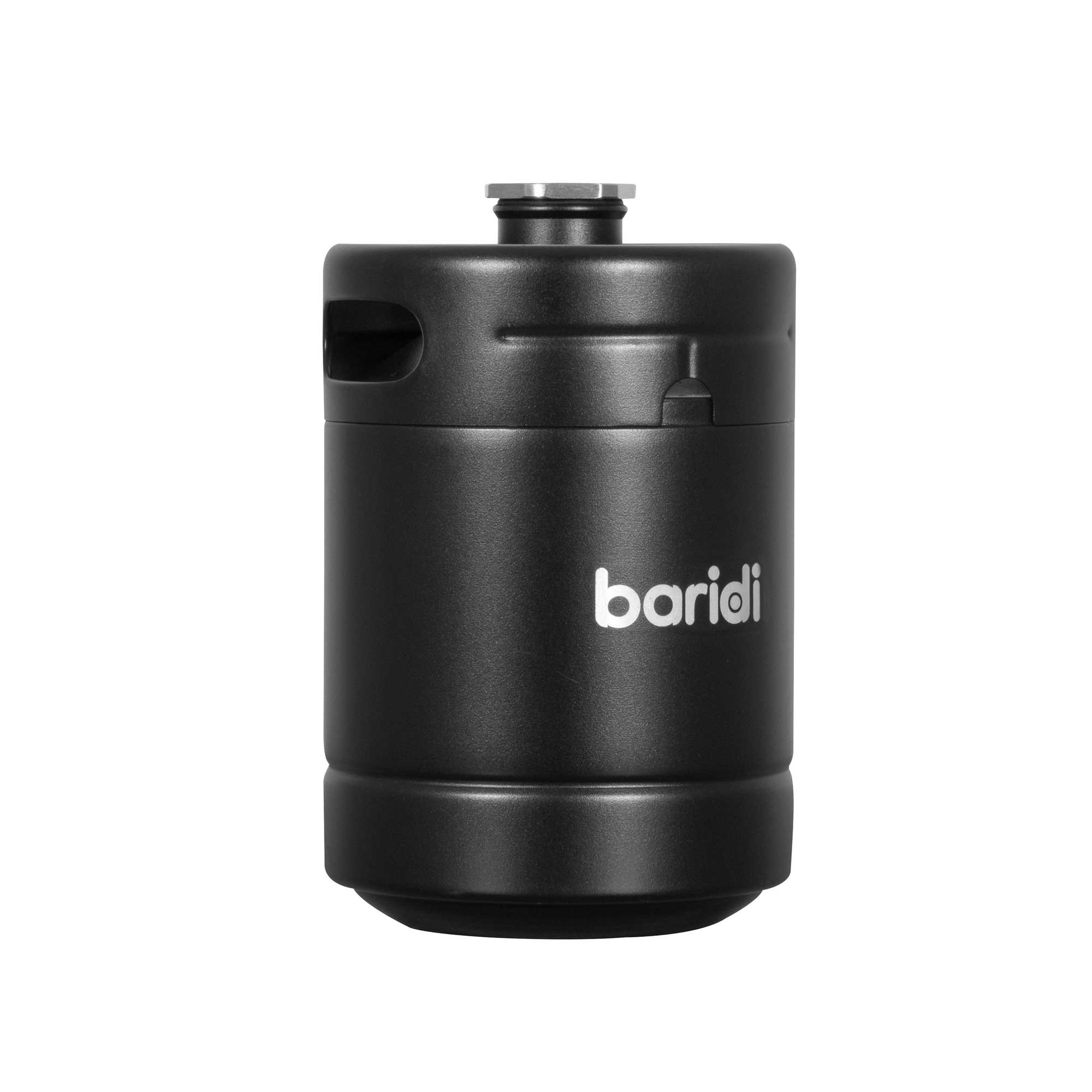 Baridi Stainless Steel Growler Keg 2L, Matte Black suitable for Soft Drinks and Beer- DH99 - Dellonda