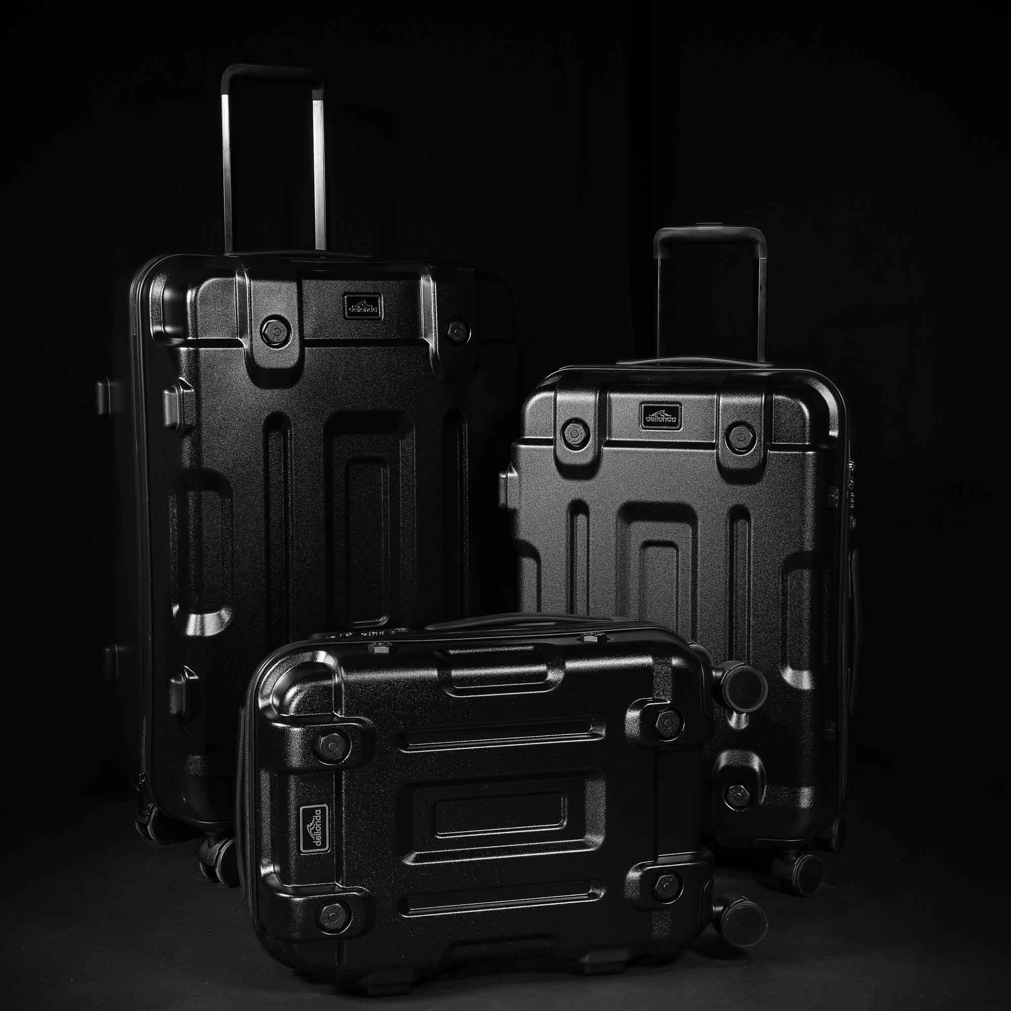 DL10 - 3 Piece Lightweight Luggage Suitcase Set with ABS+PC Shell