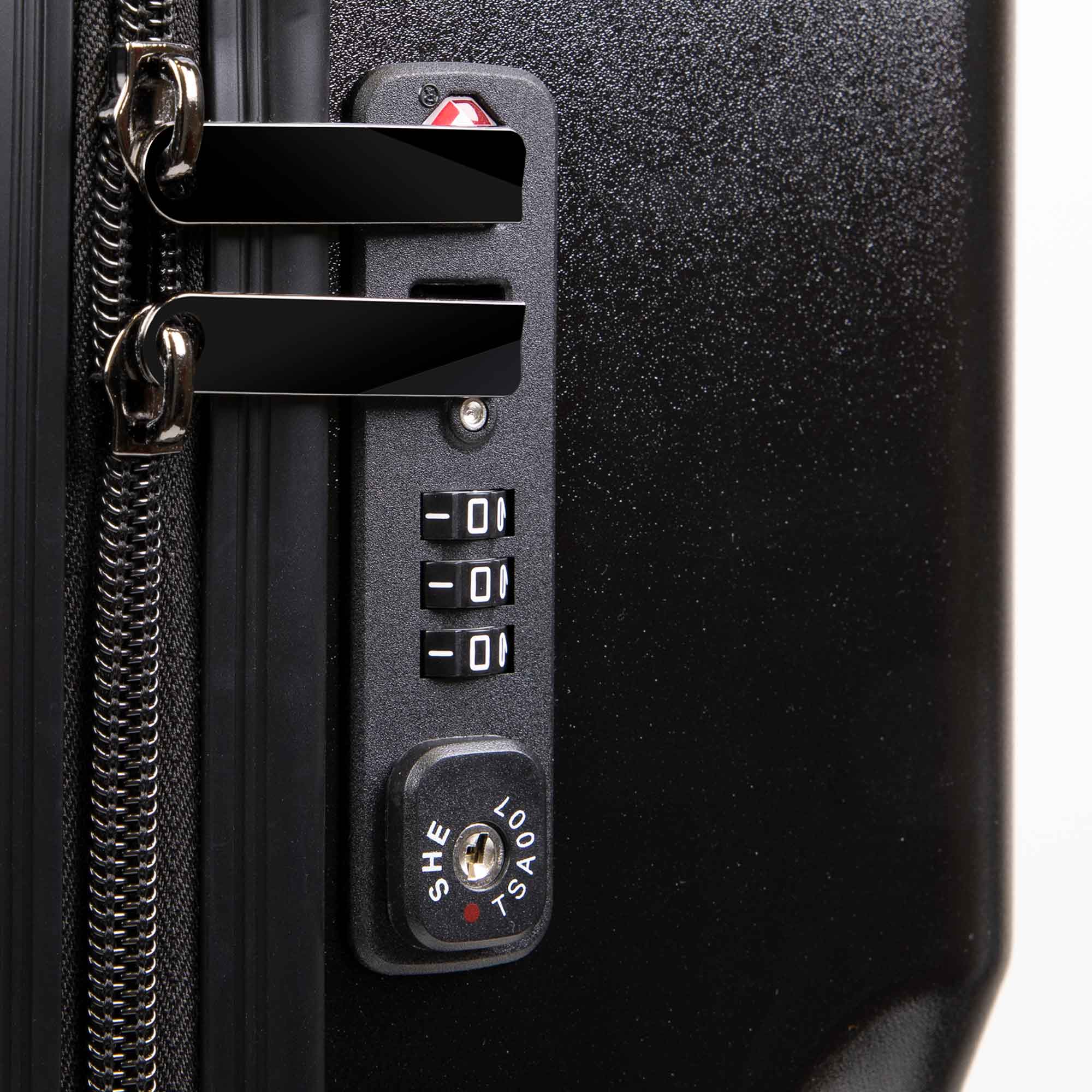 DL10 - 3 Piece Lightweight Luggage Suitcase Set with ABS+PC Shell