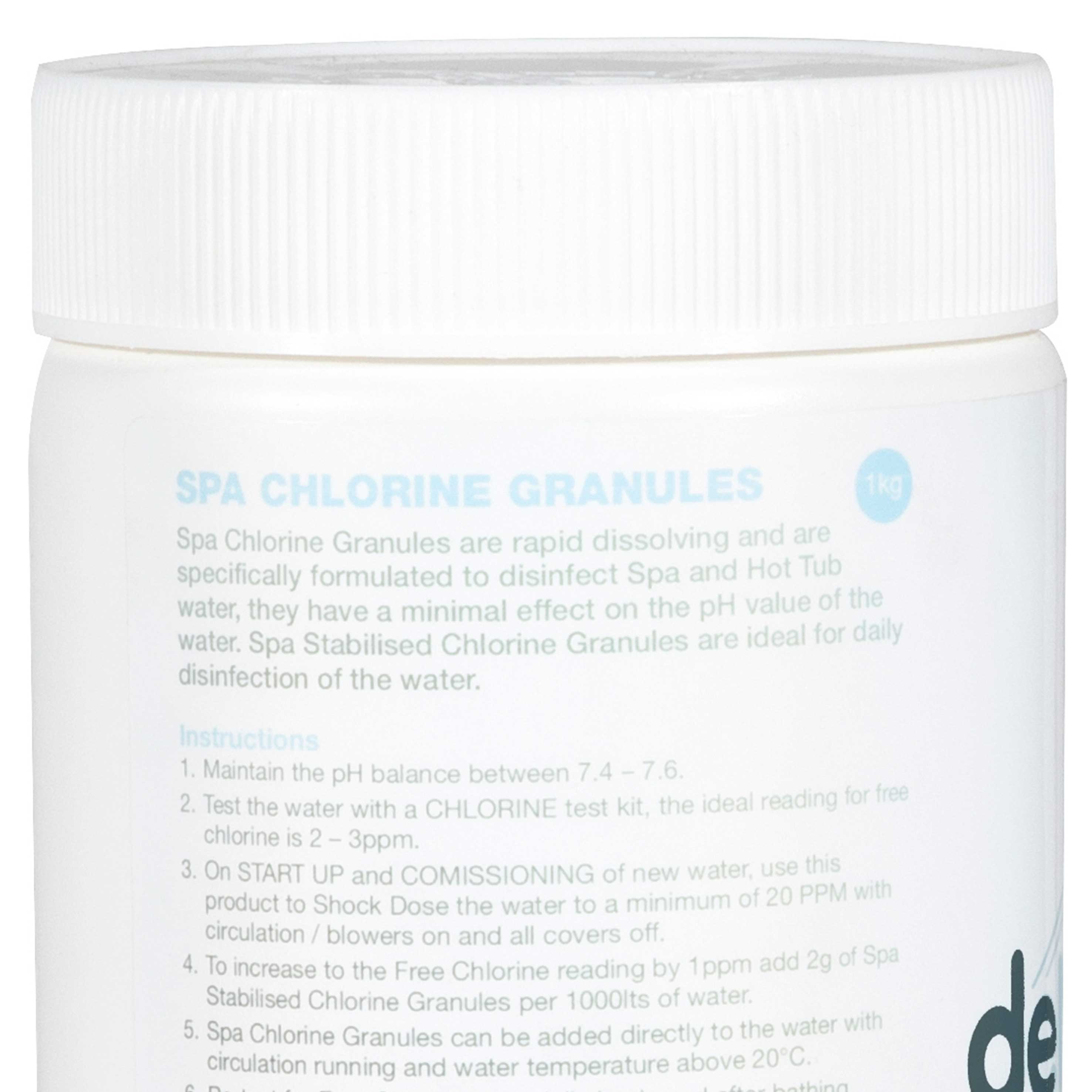 Dellonda 1kg Chlorine Granules for Hot Tubs, Spas & Swimming Pools - DL50