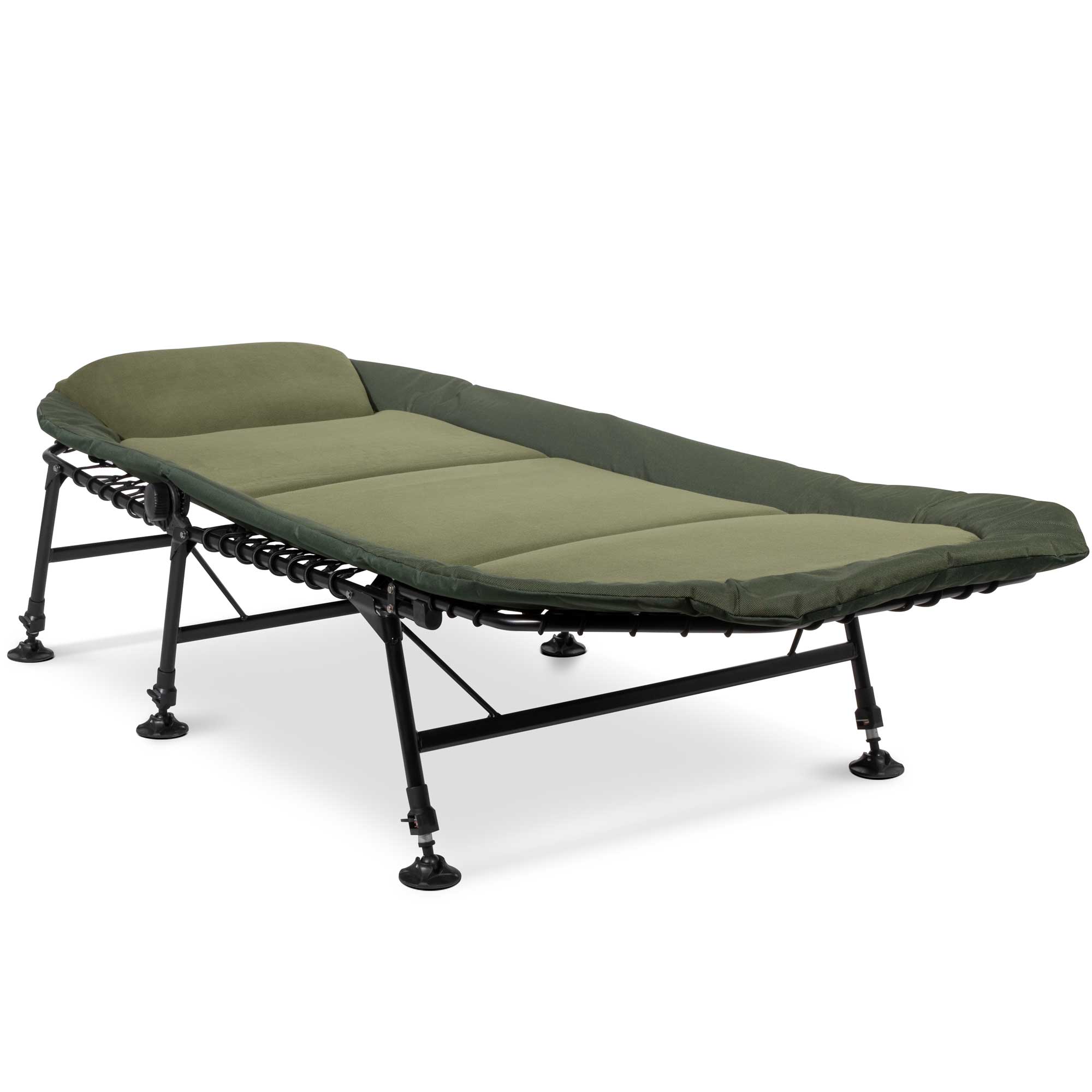 Deluxe Wide Adjustable Bedchair Fleece Mattress & Pillow 6 Adjustable