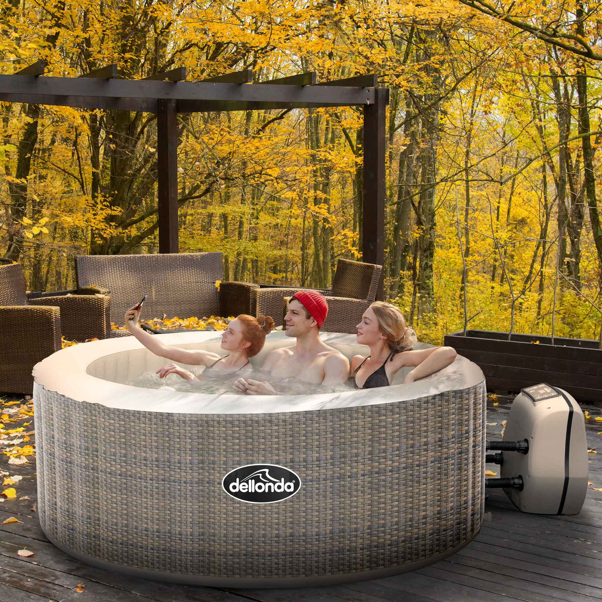 Dellonda Inflatable Hot Tub
